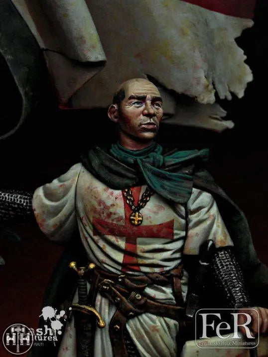 FeR Miniatures - Templar Standard Bearer Acre, 1191 Ferminiatures FeR Miniatures