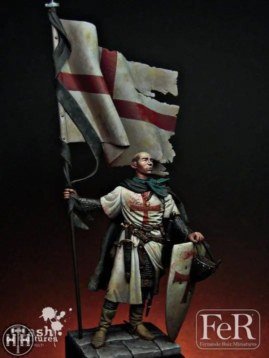 FeR Miniatures - Templar Standard Bearer Acre, 1191 Ferminiatures FeR Miniatures