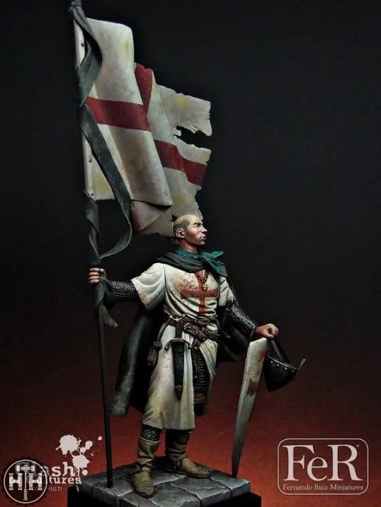 FeR Miniatures - Templar Standard Bearer Acre, 1191 Ferminiatures FeR Miniatures