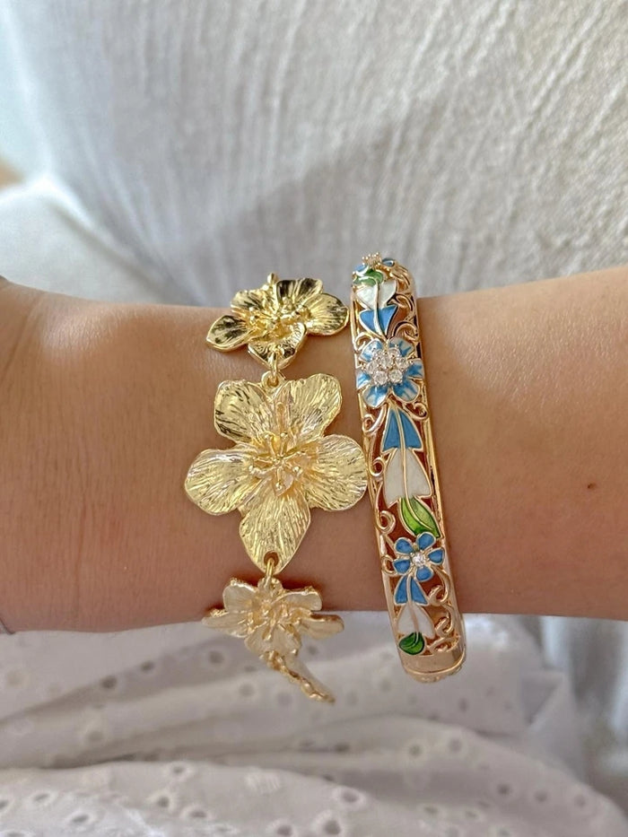 Golden Flower Glow Bracelet