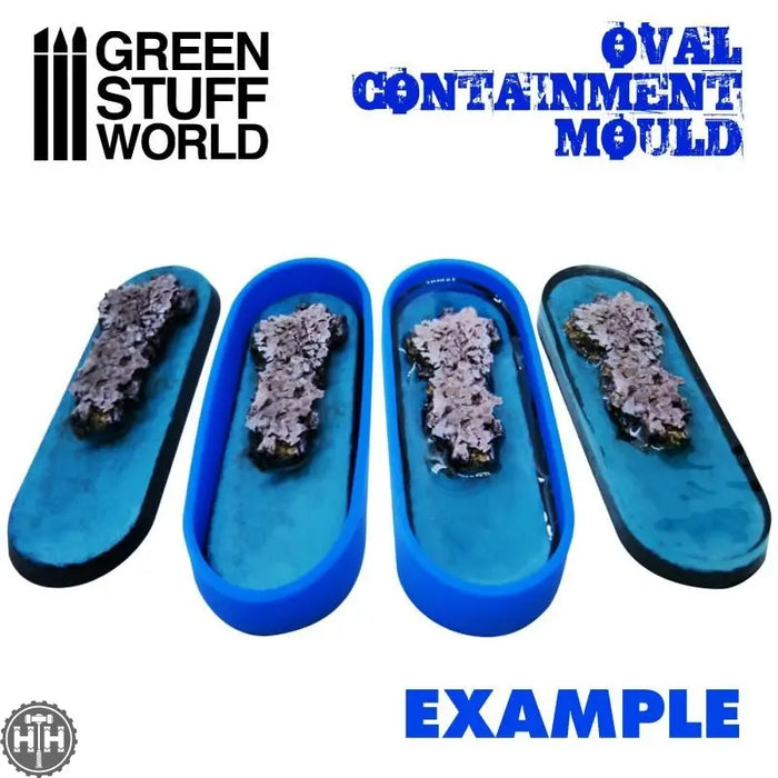 GSW 5x Containment Moulds for Bases - Oval GSW Hobby Green Stuff World