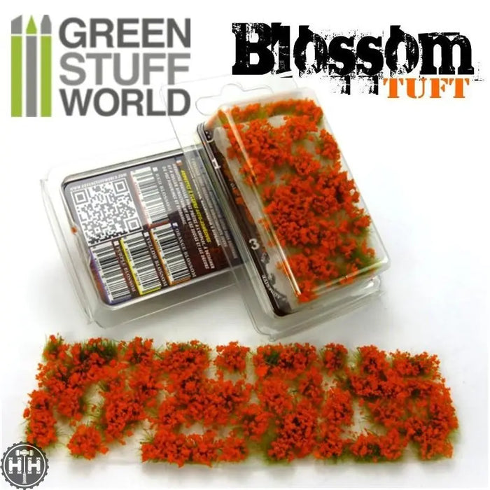 GSW Blossom TUFTS - 6mm self-adhesive - ORANGE Flowers GSW Hobby Green Stuff World