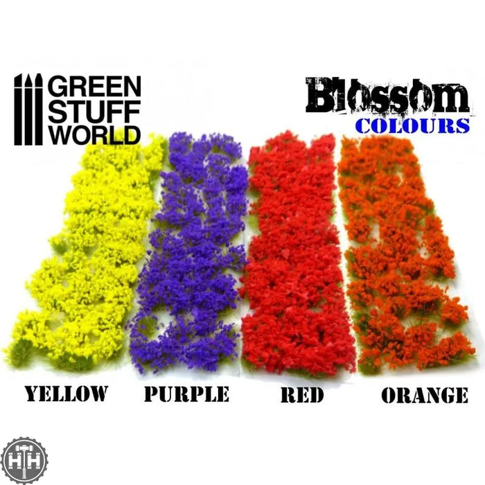 GSW Blossom TUFTS - 6mm self-adhesive - ORANGE Flowers GSW Hobby Green Stuff World