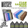 GSW Foam Sanding Pads - FINE GRIT ASSORTMENT x20 Sanding Green Stuff World