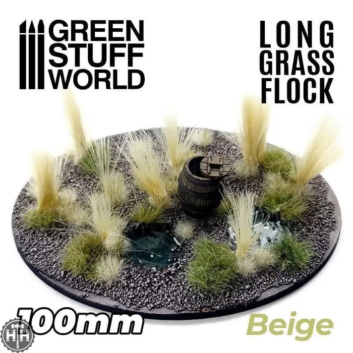 GSW Long Grass Flock 100mm - Beige Flock Green Stuff World
