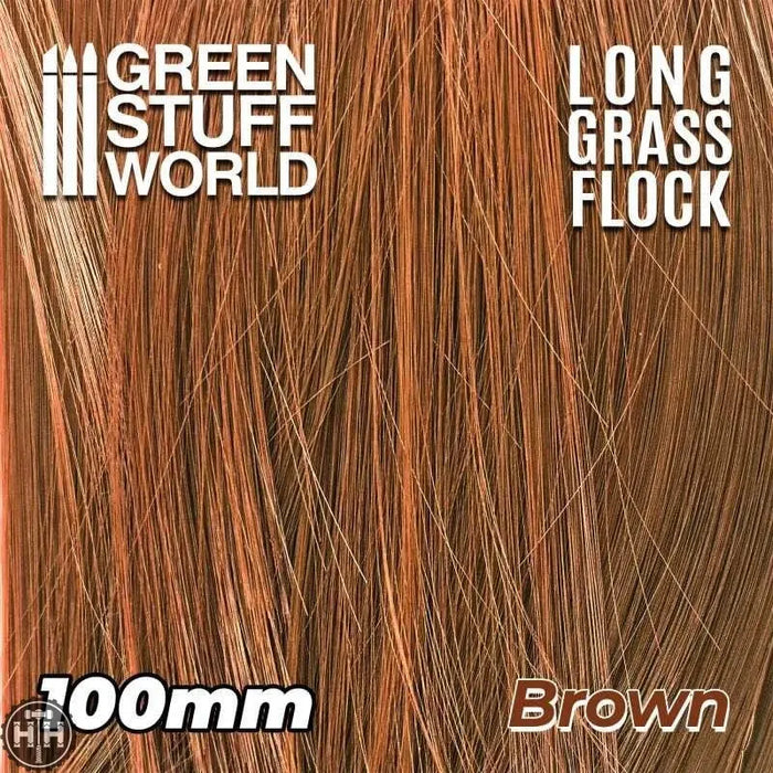 GSW Long Grass Flock 100mm - Brown Flock Green Stuff World