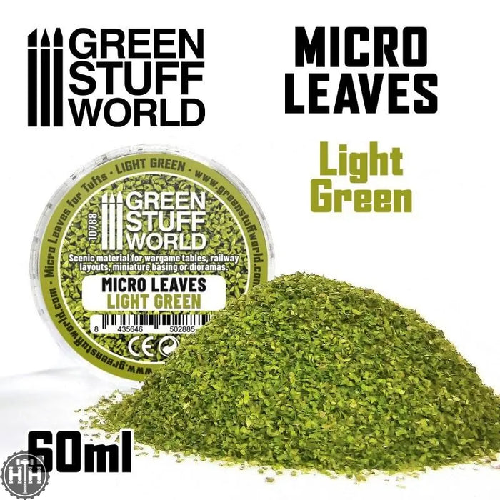 GSW Micro Leaves - Light Green Mix Flock Green Stuff World