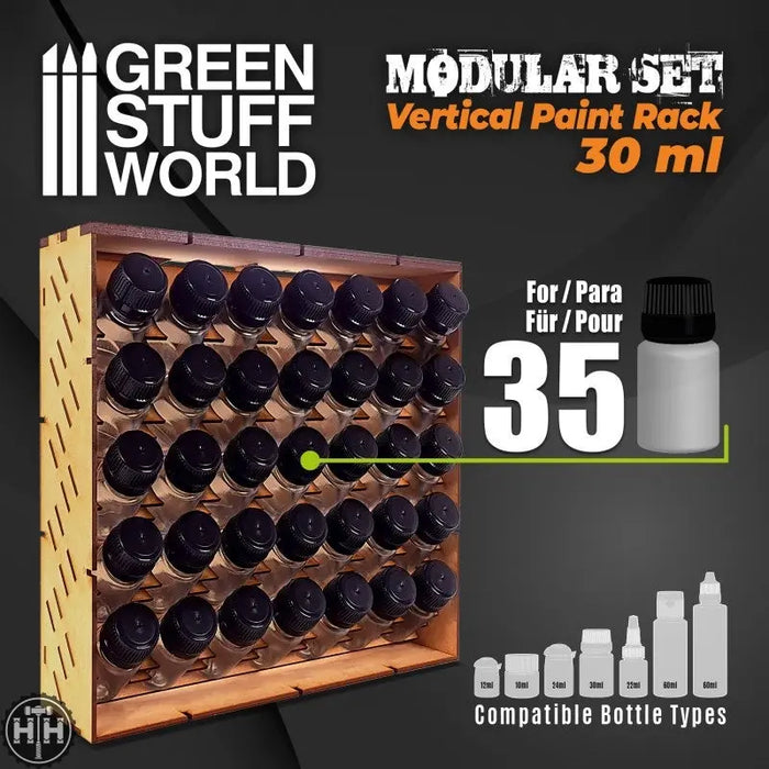 GSW Modular Paint Rack - VERTICAL 30ml Paint Rack Green Stuff World