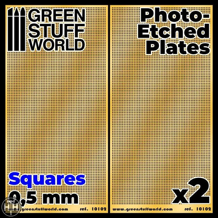 GSW Photo-etched Plates - Small Squares GSW Hobby Green Stuff World