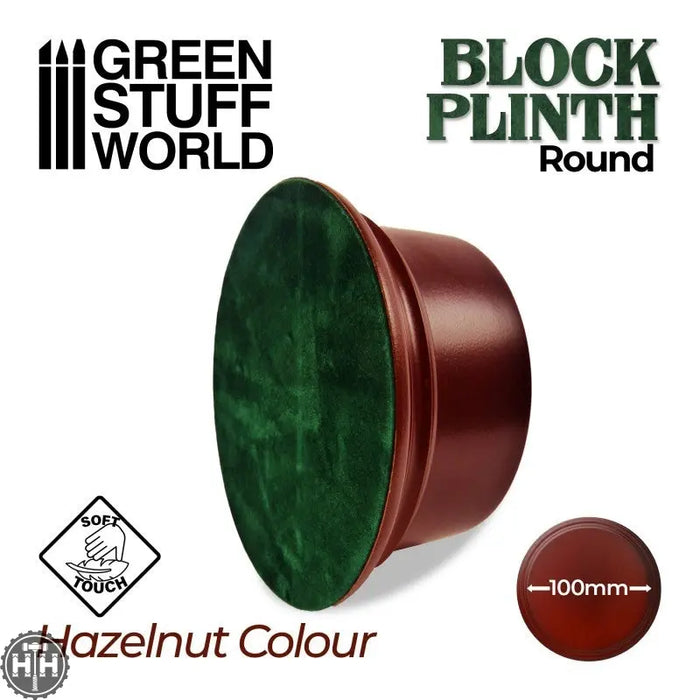 GSW Round Block Plinth 10cm - Hazelnut Plinth Green Stuff World