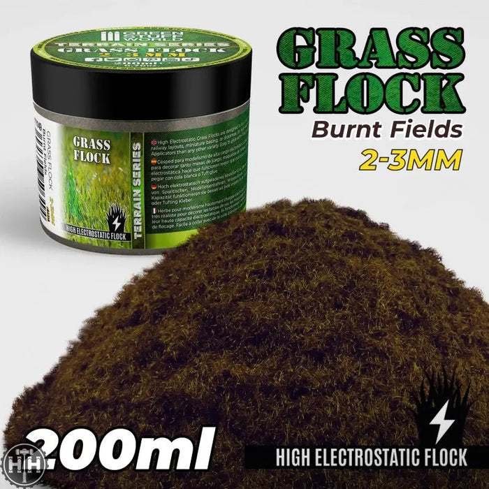 GSW Static Grass Flock 2-3mm - BURNT FIELDS - 200 ml Flock Green Stuff World