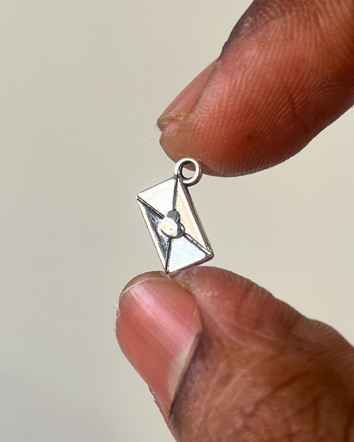 Heart envelope Charm  10 pcs