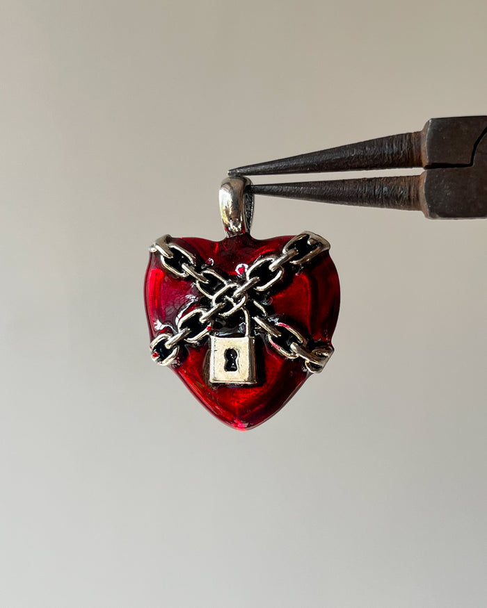 Heart lock charm