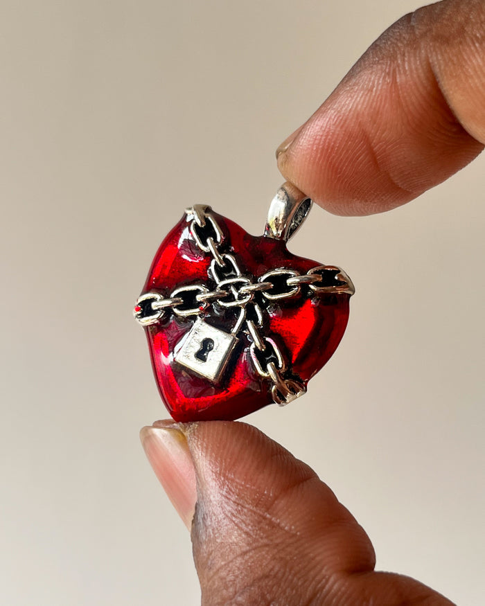 Heart lock charm