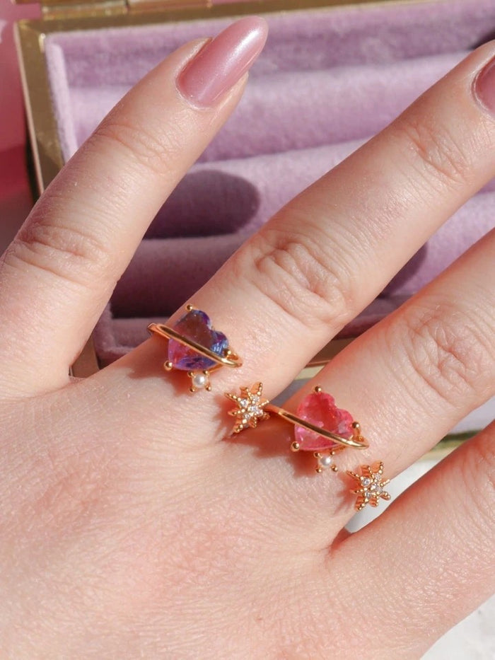 Heart Saturn Ring