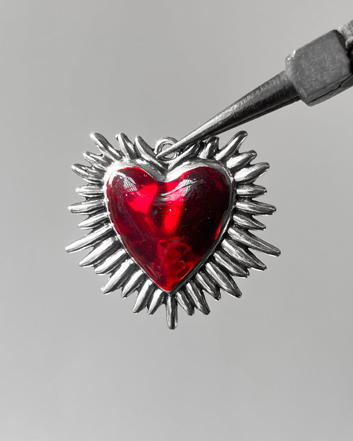 Heart spike Charm