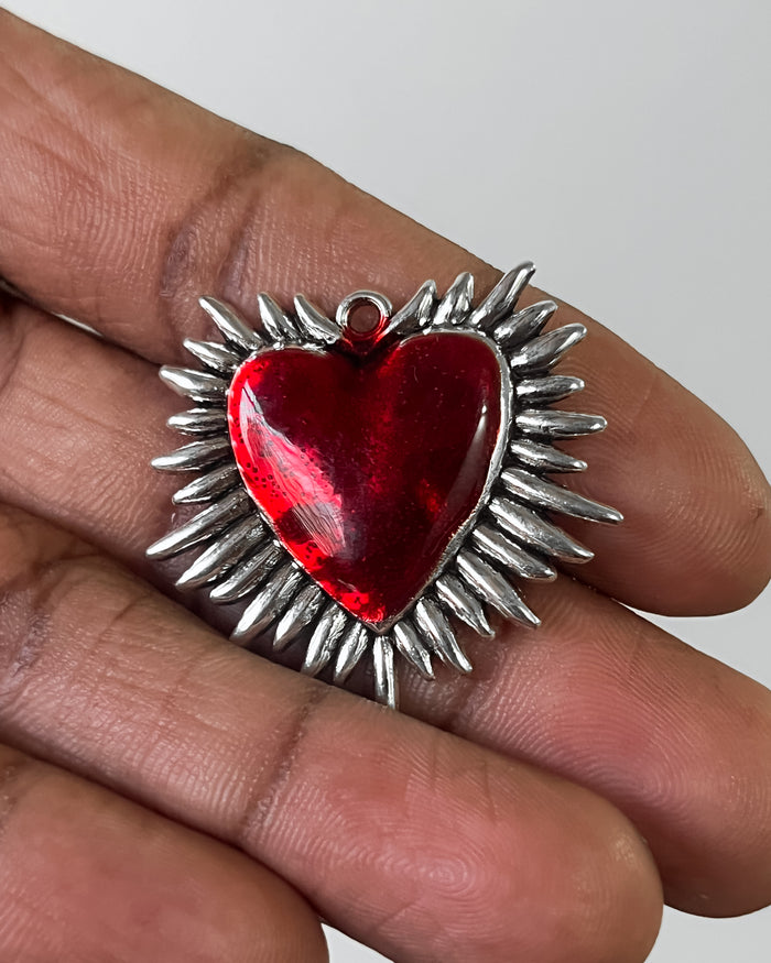 Heart spike Charm
