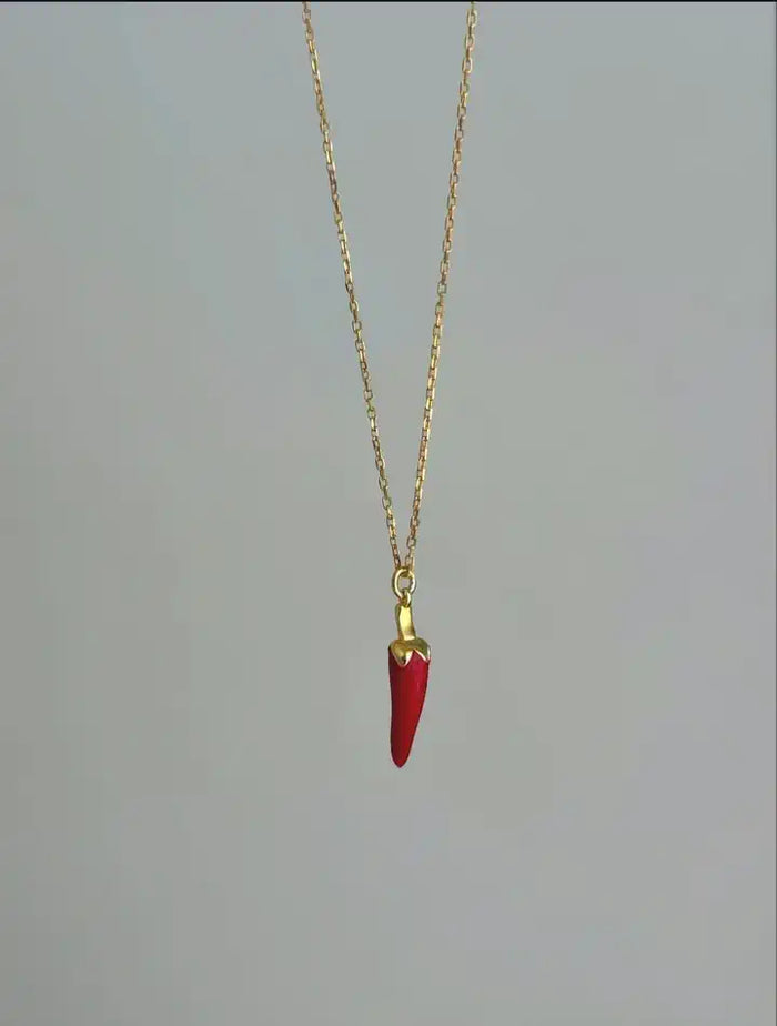 Italian Horn 925 Silver Necklace