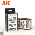 Jersey Walls Set Wargame 30-35mm Scenography AK Interactive