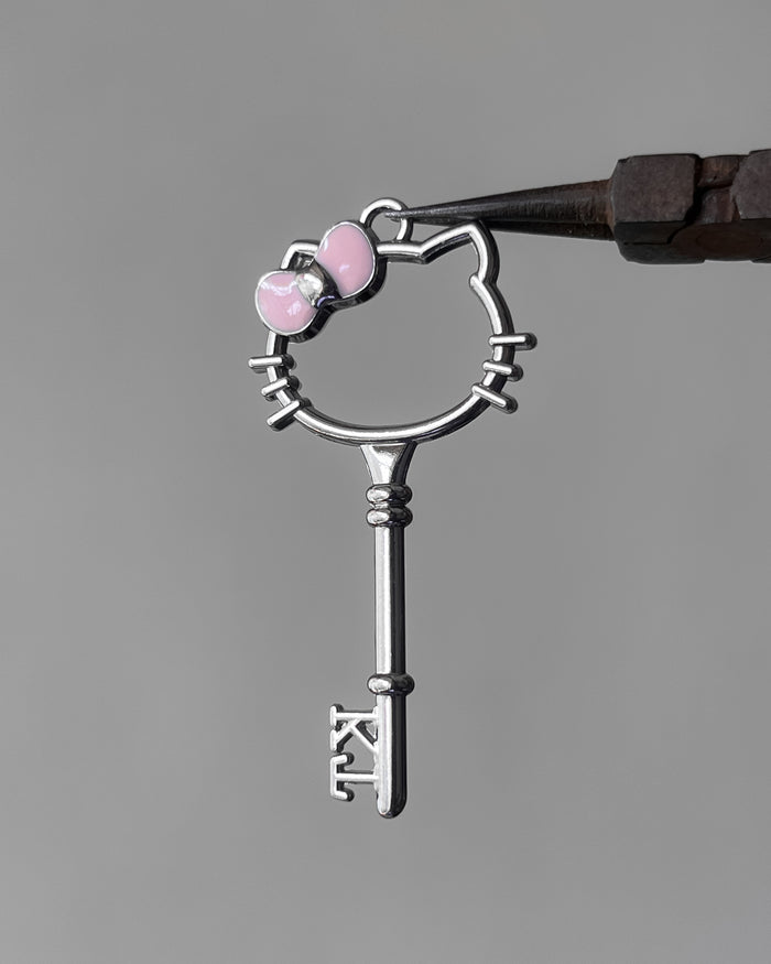 Kitty key charm