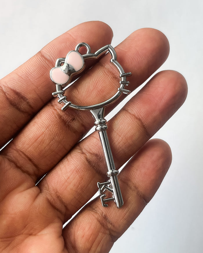 Kitty key charm