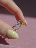 Minimal White Stone Ring