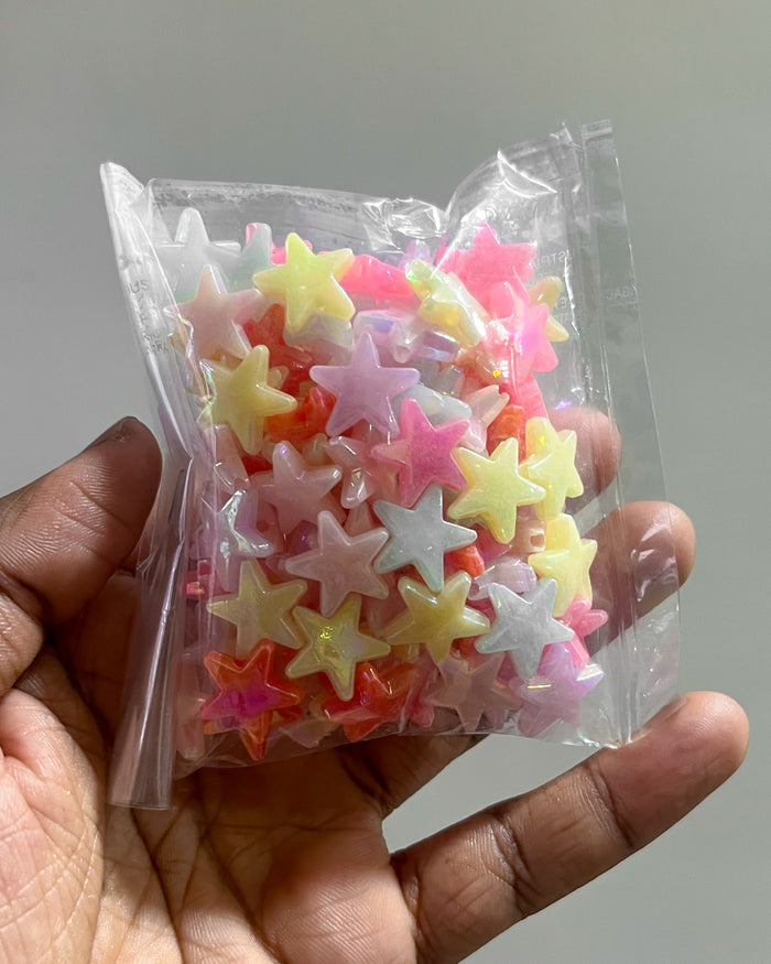 Mix star beads - 50 grams