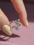 Moon and Star Dangle Ring