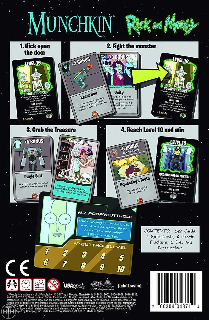 MUNCHKIN: Rick And Morty Board & Card Games CMON