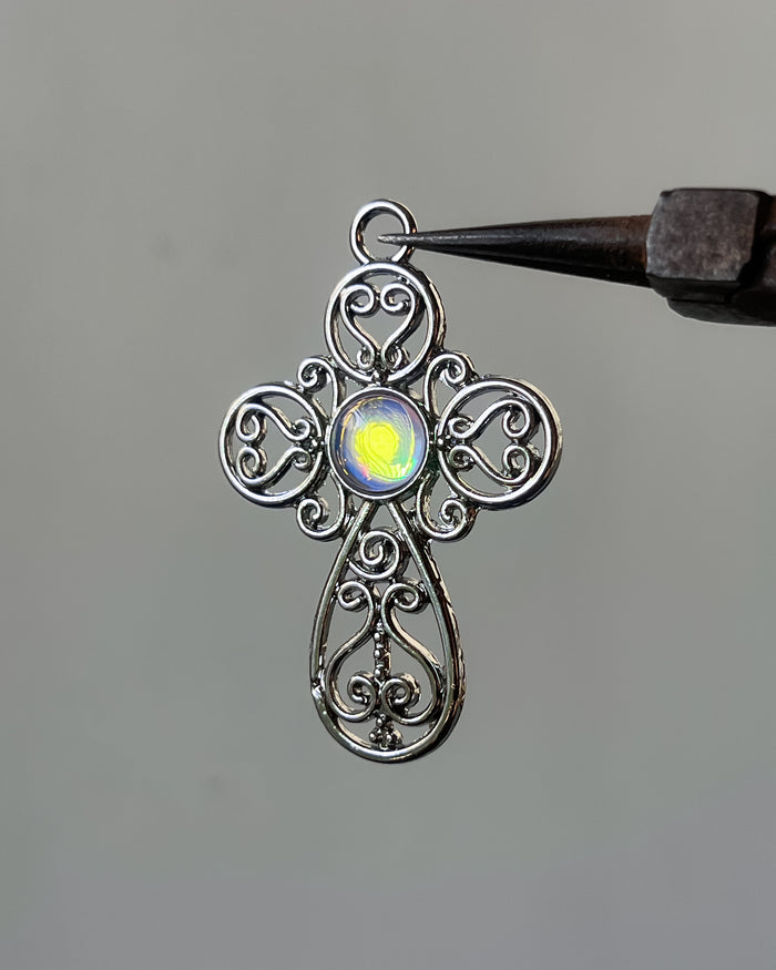 Opal cross - 1 pc