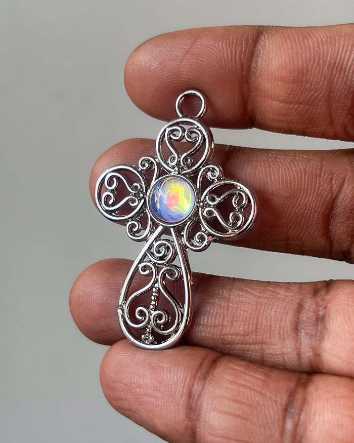 Opal cross - 1 pc