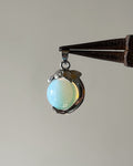 Opal dolphin charm - 1 pc