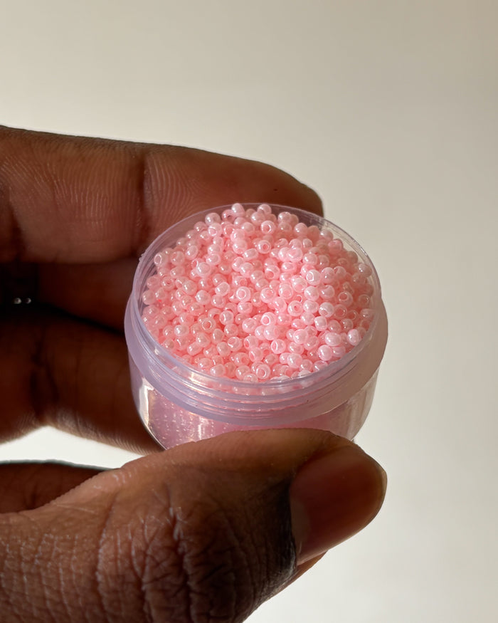 Peachy pink 11/0 size seed beads