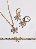 Perfect Ribbon Necklace - Earrings - Bracelet Set