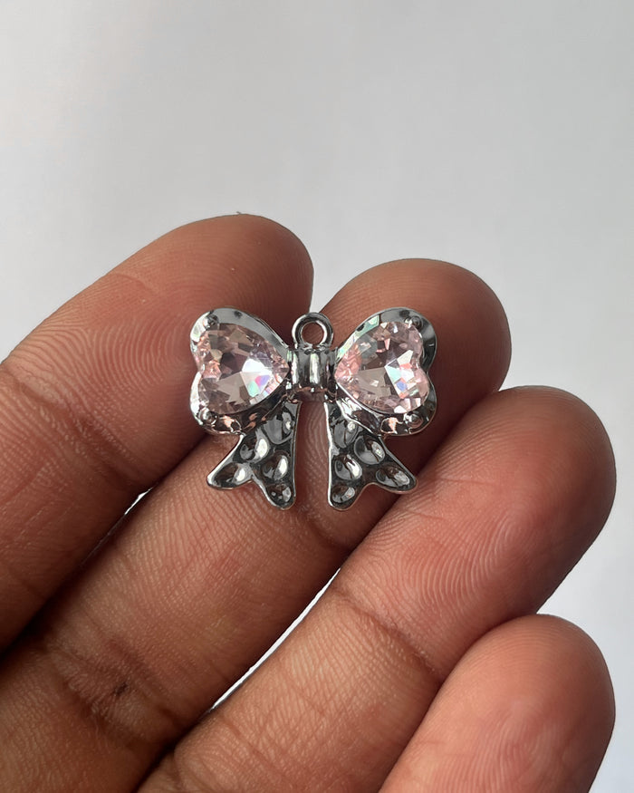 Pink bow charm