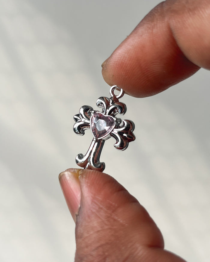 Pink clover cross