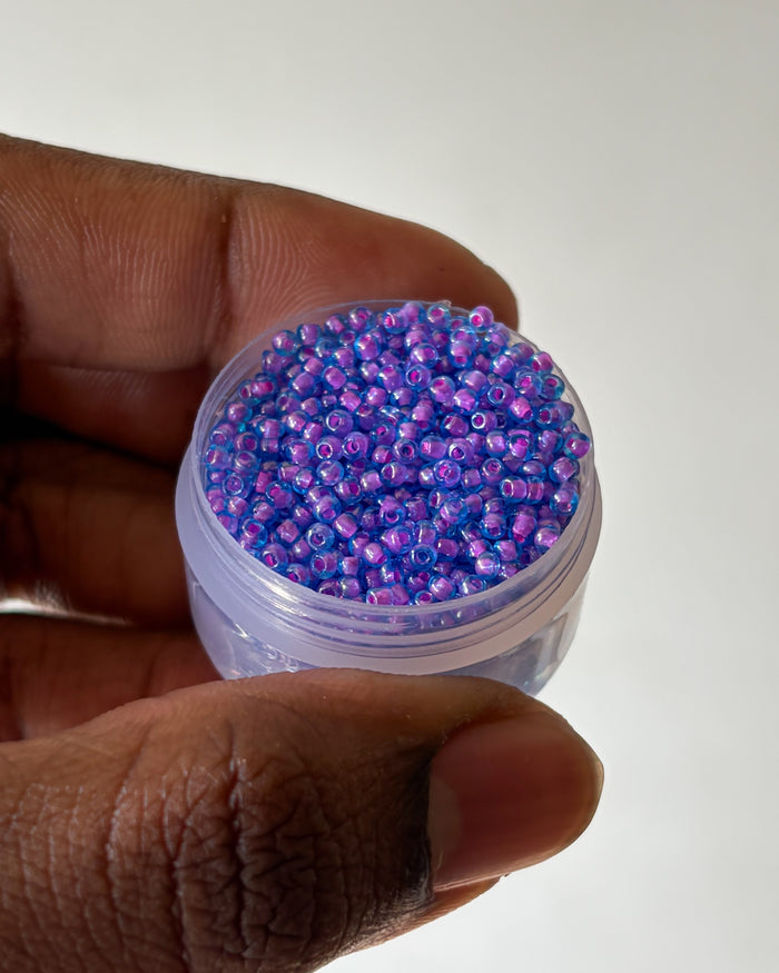 Pink purple 11/0 size seed beads
