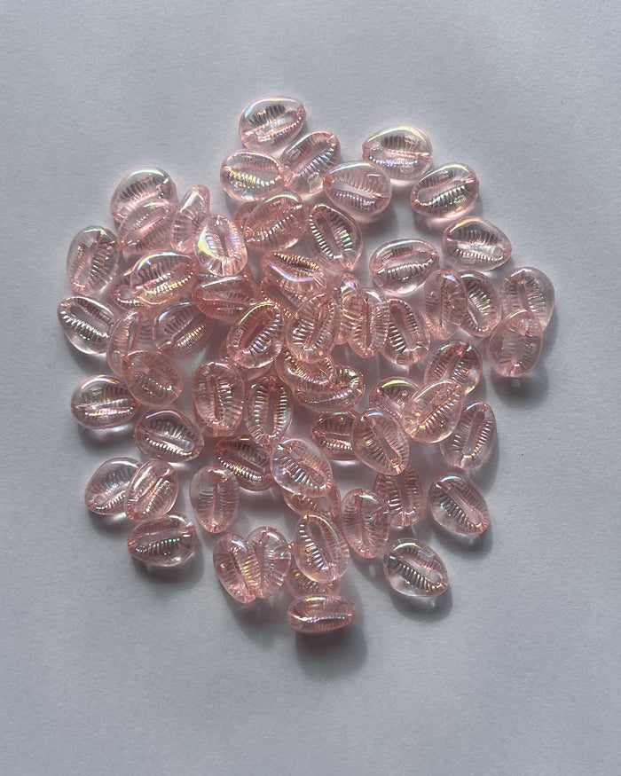 Pink shell beads - 25 grams