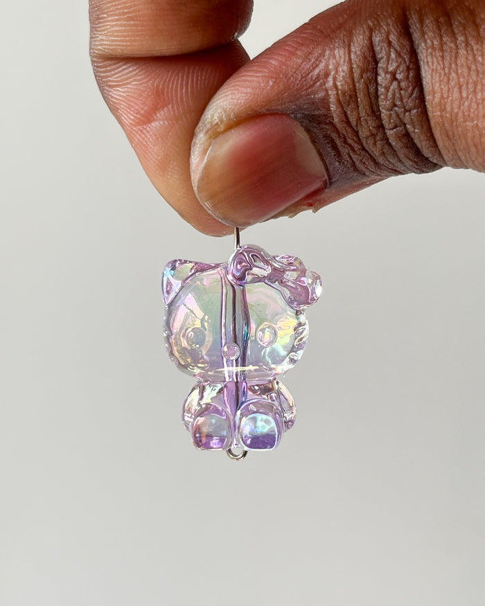 Purple kitty Bead 1 pc