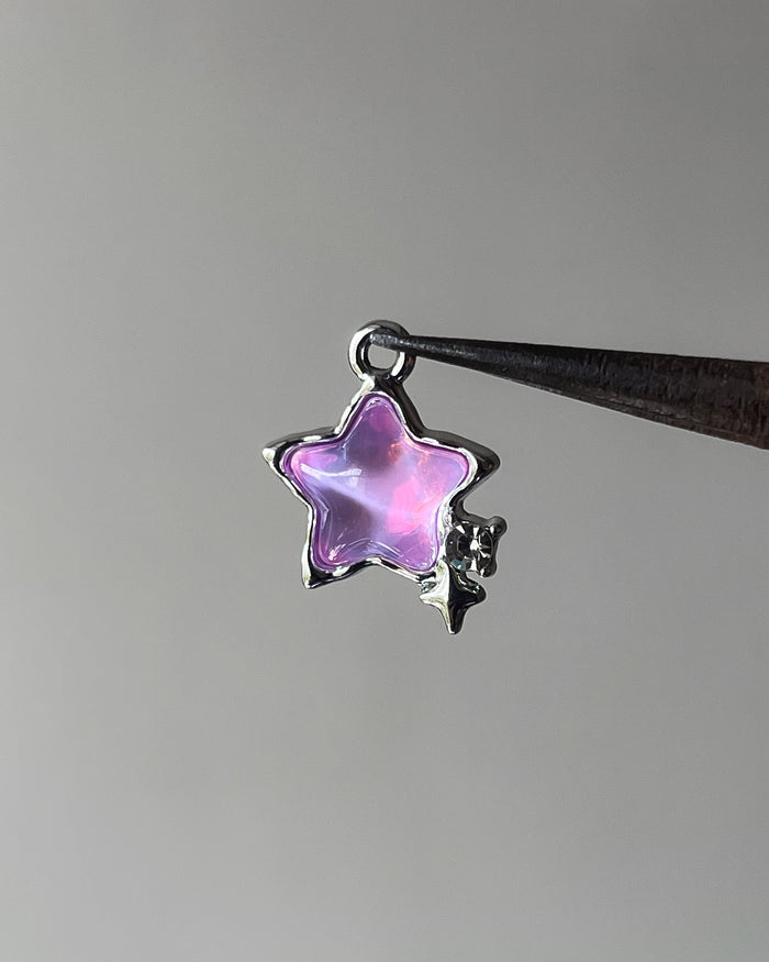Purple star charm