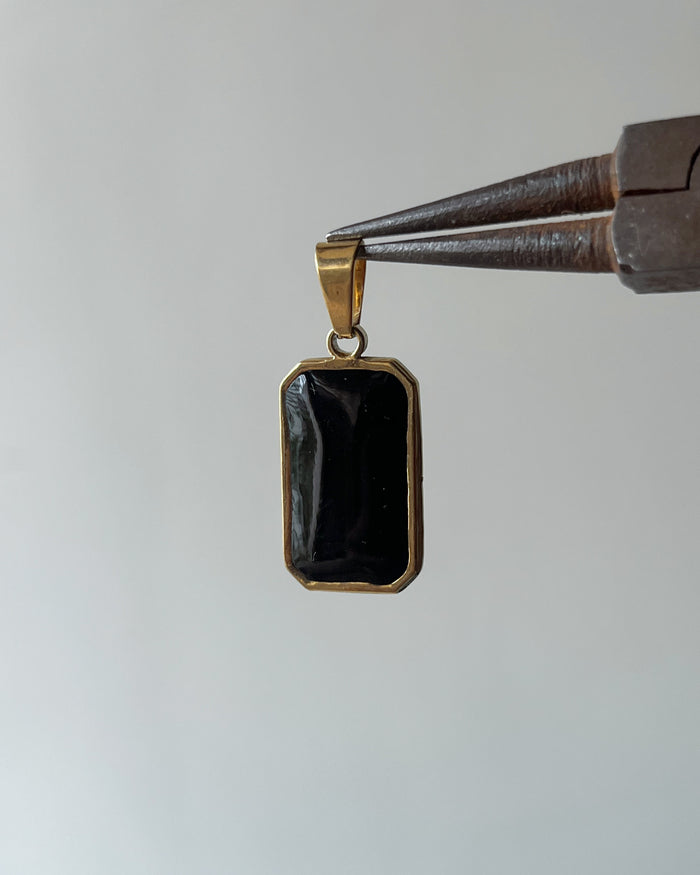 Rectangle Gold charm