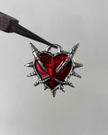 Red claw heart charm