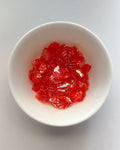 Red mini leaf beads - 25 grams