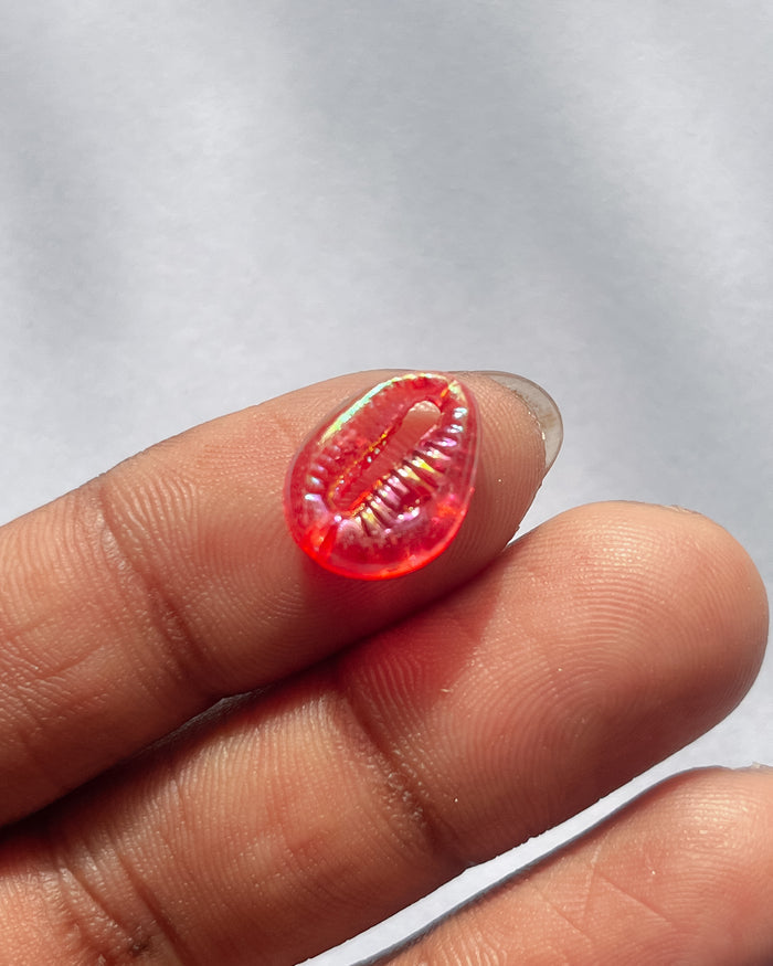 Red shell beads - 25 grams