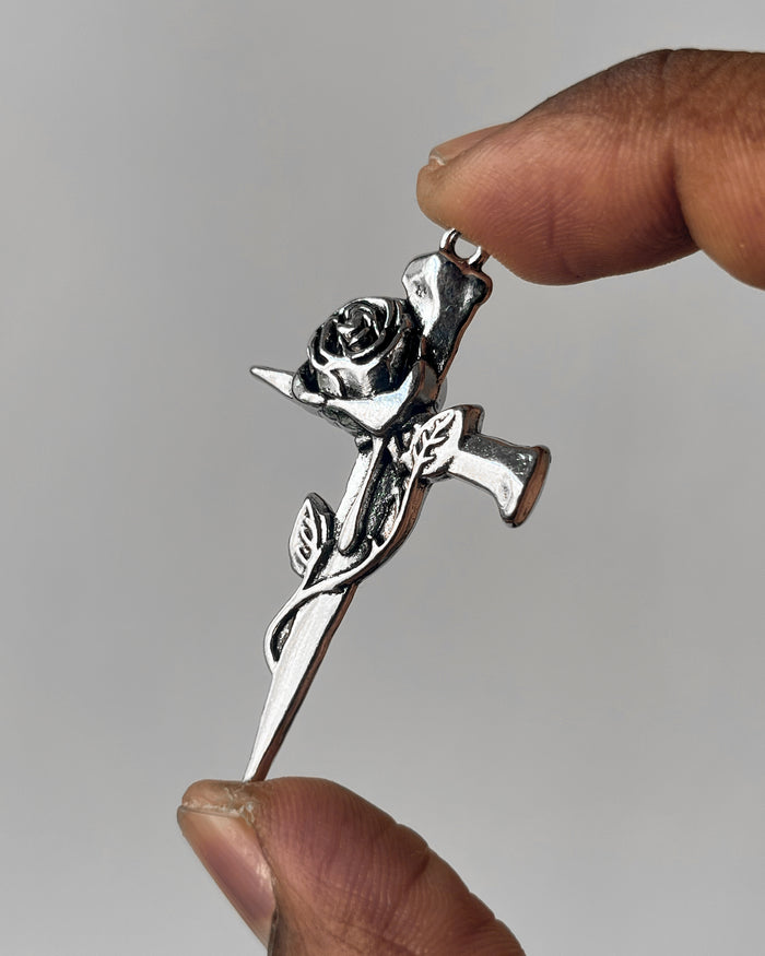 Rose Cross Charm