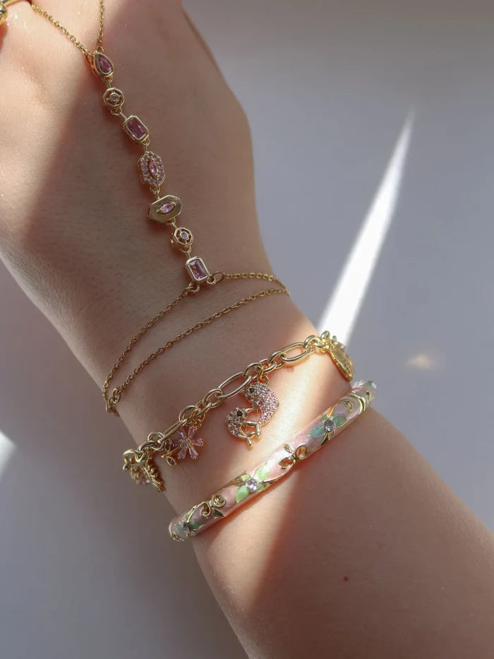 Shell & Bloom Charm Bracelet
