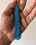 Shinny transparent blue 11/0 size seed beads
