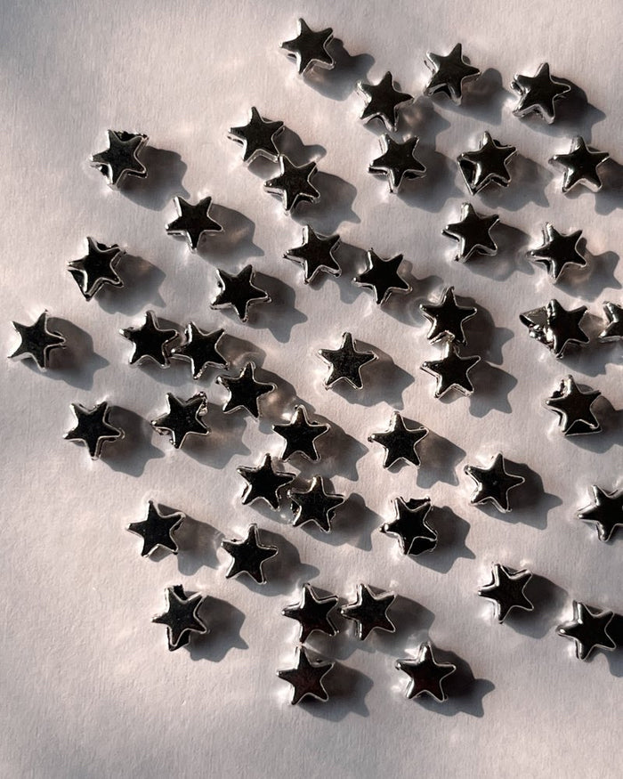 Silver star Charm // 100 pc