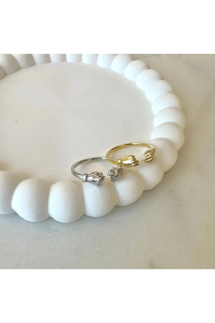 Sisterhood Fist Shaped Ring - 925 Sterling Silver