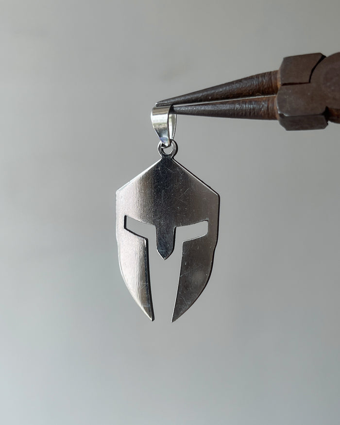Spartan mask charm